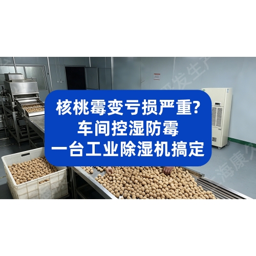 核桃霉变亏损严重？车间控湿防霉，一台工业除湿机搞定