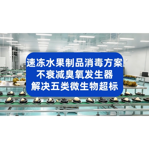 速冻水果制品消毒方案 不衰减臭氧发生器解决五类微生物超标